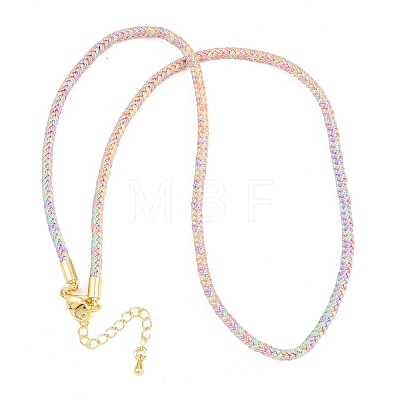 Braided Polycotton Cord Necklaces Making MAK-F038-B17-G-1