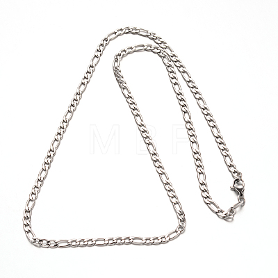 304 Stainless Steel Figaro Chain Necklaces NJEW-I065-36-1