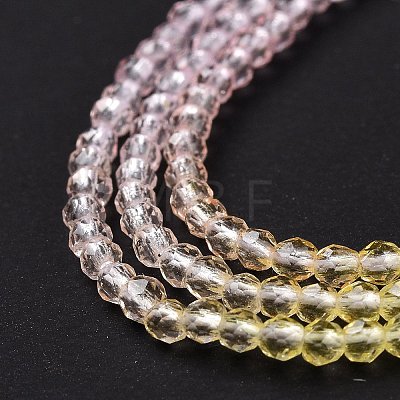 Transparent Gradient Color Glass Beads Strands GLAA-G101-2mm-17-1