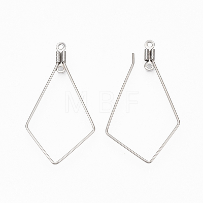304 Stainless Steel Wire Pendants X-STAS-T051-002-1