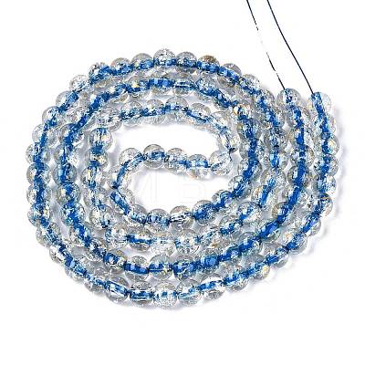 Crackle Transparent Glass Beads Strands GLAA-N030-8mm-01E-1