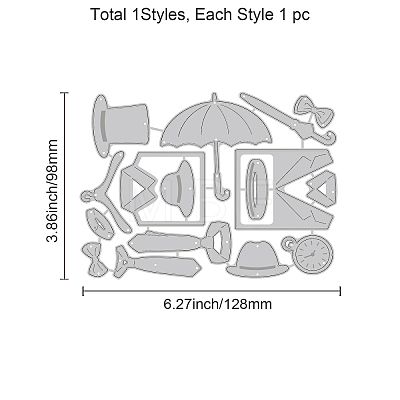 Retro Decor Carbon Steel Cutting Dies Stencils DIY-WH0309-610-1