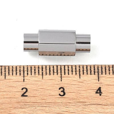 Tarnish Resistant Smooth 304 Stainless Steel Magnetic Clasps with Glue-in Ends STAS-H402-63P-4MM-1