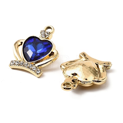 UV Plating Alloy Rhinestone Pendants FIND-A054-03G-1