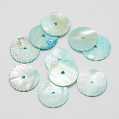 Dyed Natural Shell Beads X-SHEL-P004-06-1