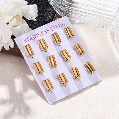 304 Stainless Steel Stud Earrings EJEW-C099-21G-1