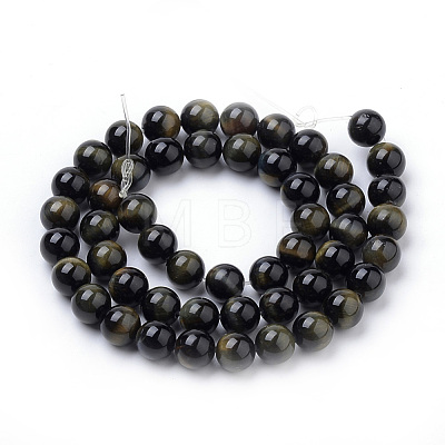 Natural Tiger Eye Beads Strands G-S259-22-8mm-1