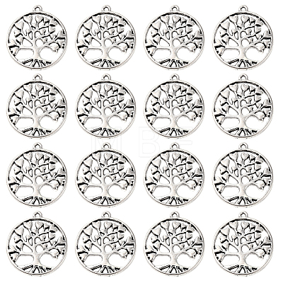60Pcs Tibetan Style Alloy Pendants TIBEP-SC0002-10-1