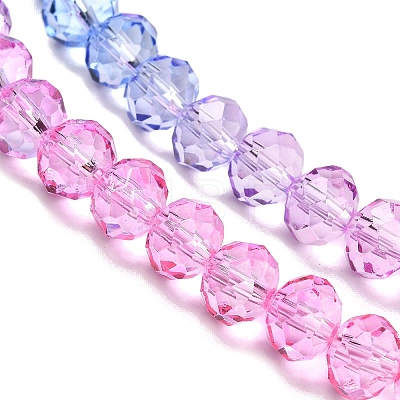 Transparent Painted Glass Beads Strands DGLA-A034-T6mm-A08-1