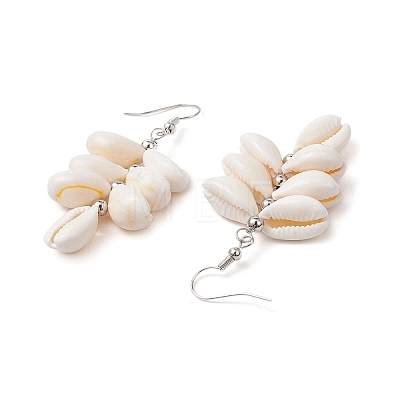 304 Stainless Steel Shell Shape Dangle Earrings EJEW-JE06381-02-1