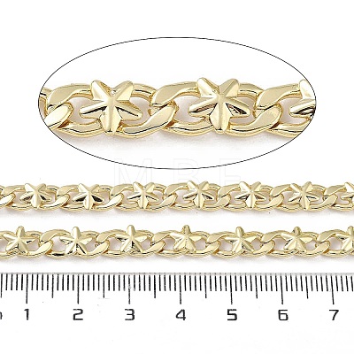 Rack Plating Brass Curb Chains CHC-F018-09G-03-1