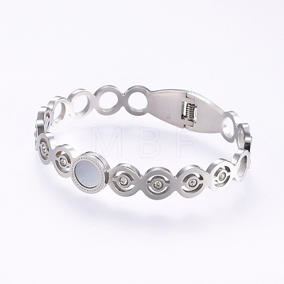 304 Stainless Steel Bangles BJEW-P223-10P-1