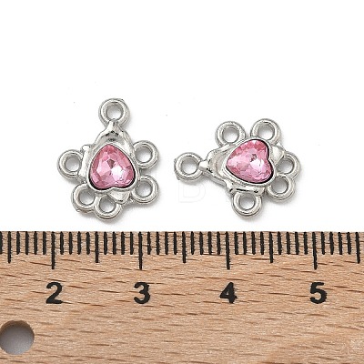 Alloy Light Rose Rhinestone Chandelier Component Links PALLOY-P317-09P-1