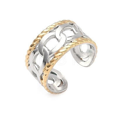 304 Stainless Steel Cuff Open Rings RJEW-Z121-02GP-02-1