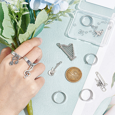 DIY Music Theme Ring Making Kit DIY-UN0004-85-1