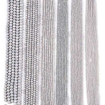 Electroplate Glass Beads Strands EGLA-A044-P4mm-B19-1