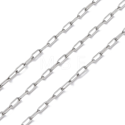 304 Stainless Steel Paperclip Chains CHS-M009-07P-02-1