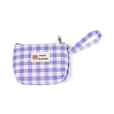 Plaid Pattern Cotton Cloth Clutch Bags AJEW-N003-20-1