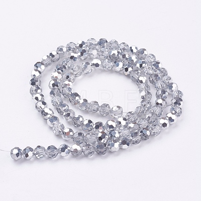 Electroplate Glass Beads Strands EGLA-J042-6mm-H02-1