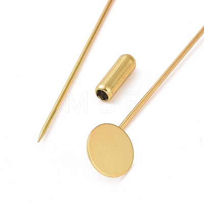 Brass Lapel Pin Base Settings X-KK-I693-02E-G-1