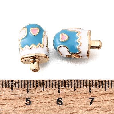 Alloy Enamel European Beads MPDL-F020-02G-1