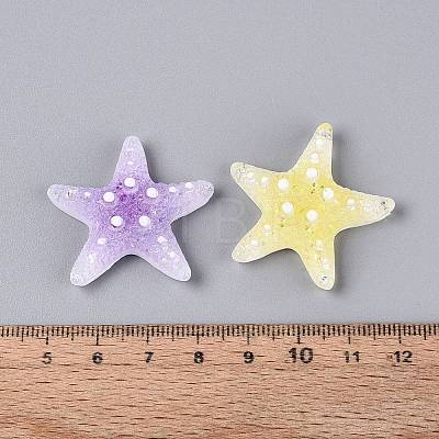 Transpant Resin & Paillette Decoden Cabochons CRES-Q222-01-1