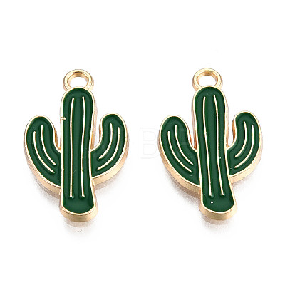 Light Gold Plated Alloy Pendants LS-ENAM-T009-12A-1