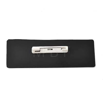 Plastic Blank Name Badge ID Tag with Iron Pins KY-D024-01B-1