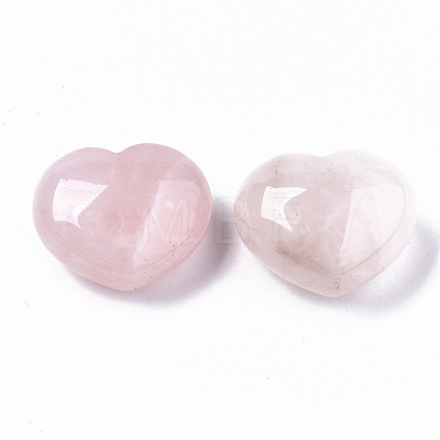 Natural Rose Quartz Heart Love Stone G-S364-062A-1