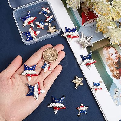 16Pcs 3 Style Rack Plating Alloy Enamel Pendants FIND-CA0006-55-1