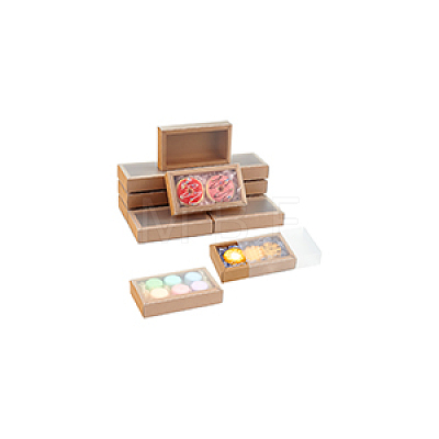 Foldable Paper Drawer Boxes with Clear Plastic Cover LS-CON-WH0095-68A-05-1