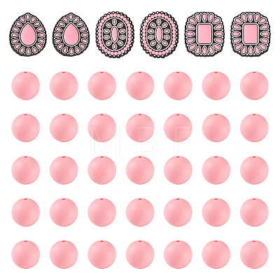 56Pcs 4 Styles Silicone Beads FIND-TA0010-75B-1
