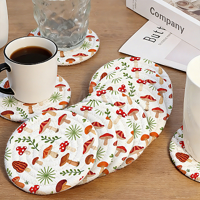 Polyester & Cotton Woven Coasters AJEW-WH0874-001-1