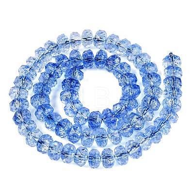 Crackle Transparent Glass Beads Strands GLAA-N068-03A-03-1