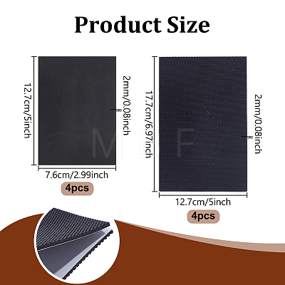 8Pcs 2 Styles Self-adhesive Synthetic Rubber Non-slip Shoe Sole Pad DIY-NB0015-90-1
