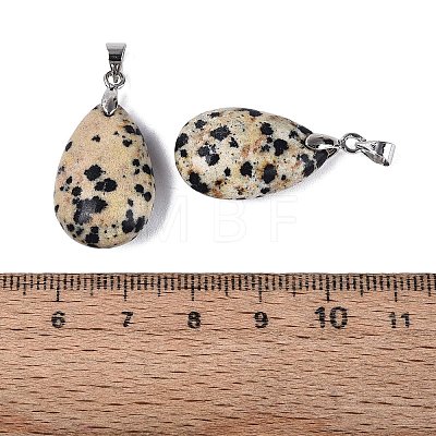 Natural Dalmatian Jasper Pendants G-N362-03P-03-1