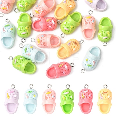 20Pcs Opaque Resin Pendants RESI-YW0005-49-1