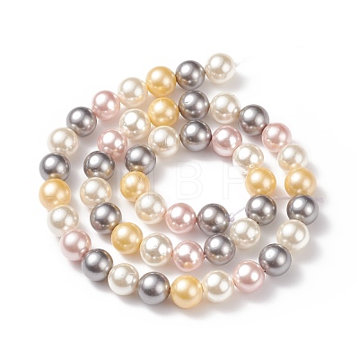 Shell Pearl Bead Strands BSHE-L017-17-1