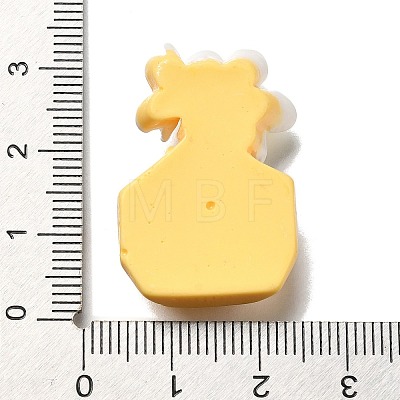 Electroplate Opaque Resin Cabochons RESI-S10-03E-1