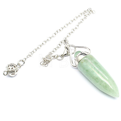 Natural Aventurine Bullet Cone Pointed Dowsing Pendulums PW-WG2823D-07-1