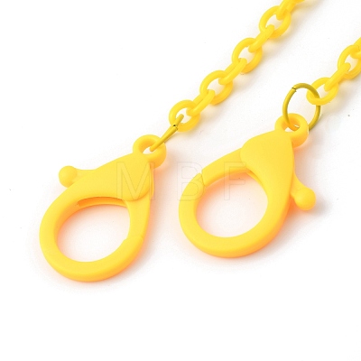 Personalized ABS Plastic Cable Chain Necklaces NJEW-JN02996-M-1