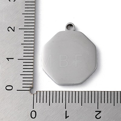 Non-Tarnish 304 Stainless Steel Pendants STAS-D025-08P-1