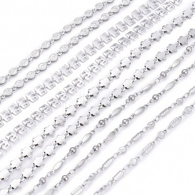 304 Stainless Steel Link Chain Necklaces NJEW-K119-20P-1