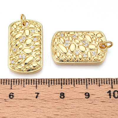 Brass Micro Pave Cubic Zirconia Pendants KK-N254-242G-1