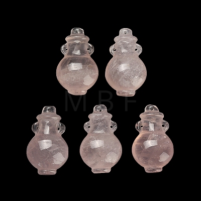 Natural Rose Quartz Pendants G-K403-06-1