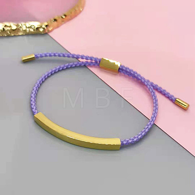 304 Stainless Steel & Braided Cotton Cord Slider Bracelets FS-WG628A0-08-1