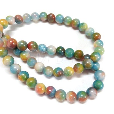 Jade Beads Strands G-D264-8mm-XH14-1