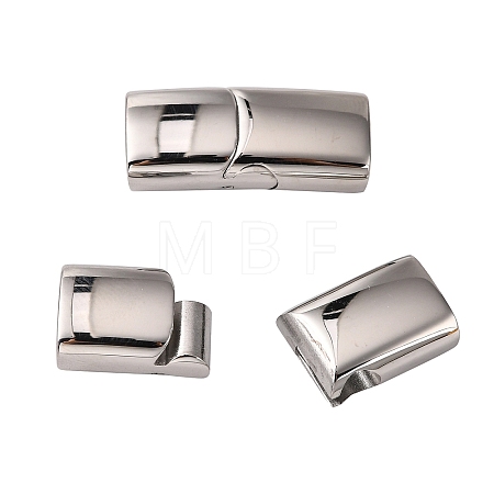 Tarnish Resistant 316 Surgical Stainless Steel Magnetic Clasps with Glue-in Ends STAS-G241-14A-P-1