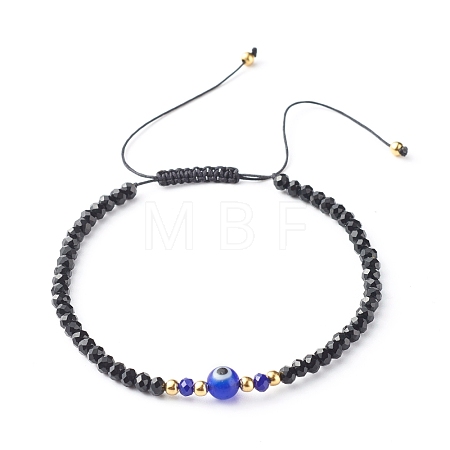 Adjustable Nylon Thread Braided Bead Bracelet BJEW-JB06441-02-1