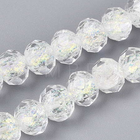 Handmade Foil Lampwork Beads Strands FOIL-T008-09F-1